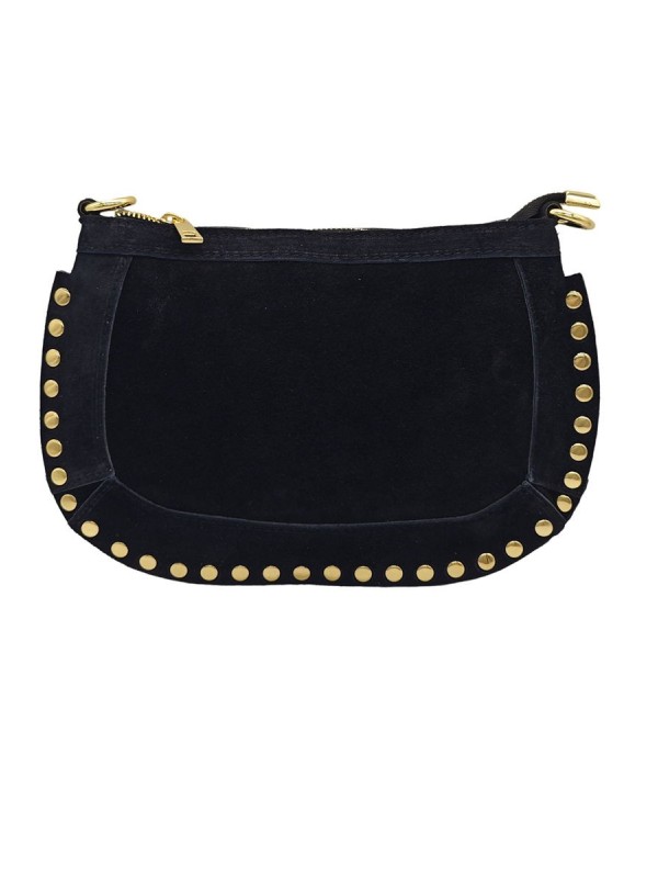 Soleil Chic Pochette Bandouliere Cloute Nubuck Noir