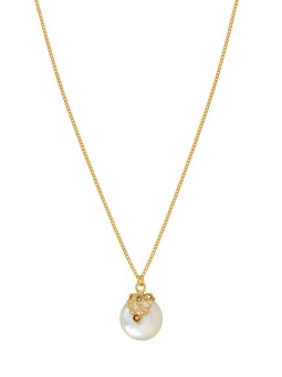 Satellite - POSITANO Collier pendentif fin réglable nacre et cristal