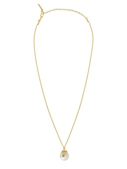 Satellite - POSITANO Collier pendentif fin réglable nacre et cristal