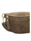 Soleil Chic Sac Banane cuir Demi Lune Nubuck Taupe