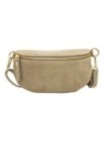 Soleil Chic Sac Banane cuir Demi Lune Nubuck Beige