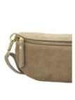 Soleil Chic Sac Banane cuir Demi Lune Nubuck Beige