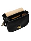 Soleil Chic - Mini Sac Besace Cuir Vintage Noir