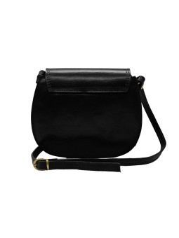 Soleil Chic - Mini Sac Besace Cuir Vintage Noir