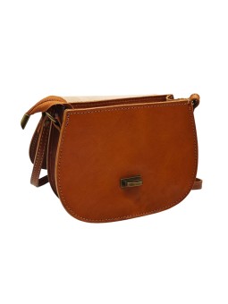 Soleil Chic - Mini Sac Besace Cuir Vintage Cognac