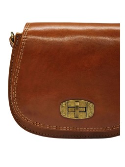 Soleil Chic - Mini Sac Besace Cuir Vintage Cognac