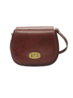 Soleil Chic - Mini Sac Besace Cuir Vintage Marron