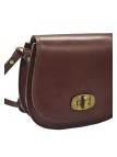 Soleil Chic - Mini Sac Besace Cuir Vintage Marron