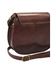 Soleil Chic - Mini Sac Besace Cuir Vintage Marron
