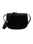 Soleil Chic - Petit Sac Besace Cuir Vintage Noir