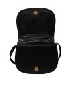 Soleil Chic - Petit Sac Besace Cuir Vintage Noir