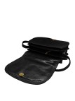 Soleil Chic - Petit Sac Besace Cuir Vintage Noir