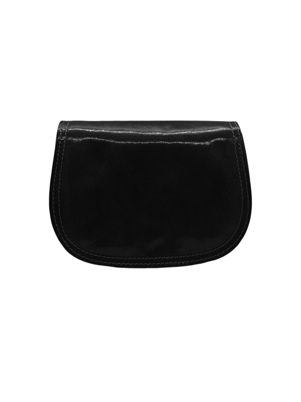 Soleil Chic - Petit Sac Besace Cuir Vintage Noir