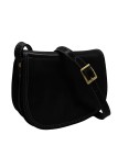Soleil Chic - Sac Besace Cuir Vintage Noir
