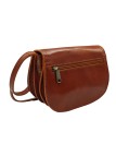 Soleil Chic - Petit Sac Besace Cuir Vintage Cognac