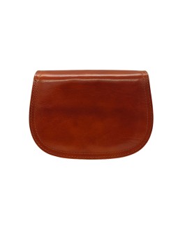 Soleil Chic - Petit Sac Besace Cuir Vintage Cognac