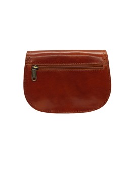 Soleil Chic - Petit Sac Besace Cuir Vintage Cognac
