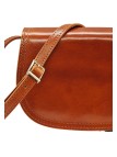 Soleil Chic - Petit Sac Besace Cuir Vintage Cognac