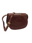 Soleil Chic - Petit Sac Besace Cuir Vintage Marron