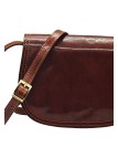 Soleil Chic - Petit Sac Besace Cuir Vintage Marron