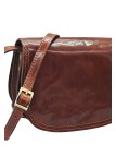Soleil Chic - Petit Sac Besace Cuir Vintage Marron