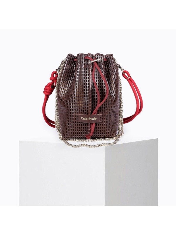 Petit Sac seau Bibi Choco Craie Studio