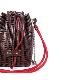 Petit Sac seau Bibi Choco Craie Studio