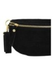 Soleil Chic Sac Banane cuir Demi Lune Nubuck Noir
