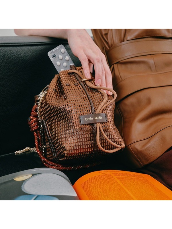 Petit Sac seau Bibi Mambo Craie Studio