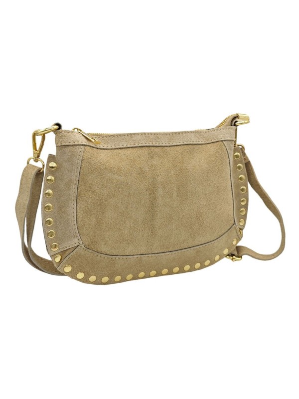 Soleil Chic Pochette Bandouliere Cloute Nubuck Beige