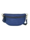 Soleil Chic Sac Banane cuir Demi Lune Bleu Irise