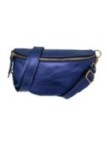 Soleil Chic Sac Banane cuir Demi Lune Bleu Irise