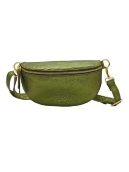 Soleil Chic Sac Banane cuir Demi Lune Kaki Irise