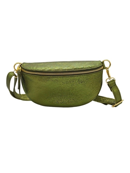 Soleil Chic Sac Banane cuir Demi Lune Kaki Irise