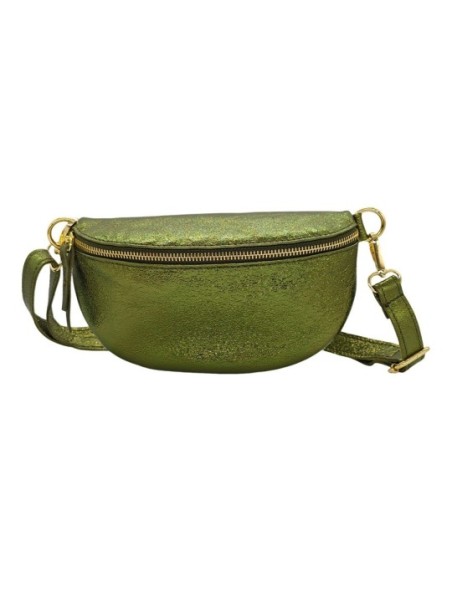 Soleil Chic Sac Banane cuir Demi Lune Kaki Irise