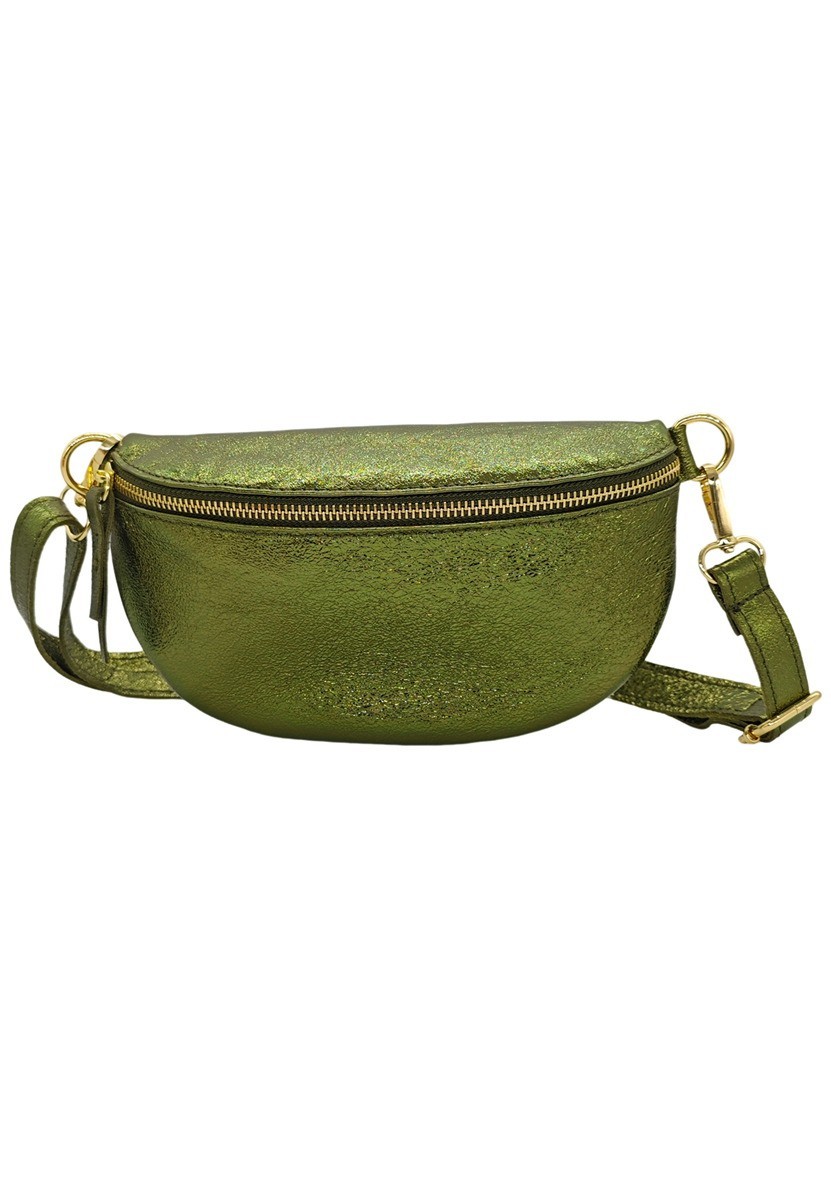 Soleil Chic Sac Banane cuir Demi Lune Kaki Irise