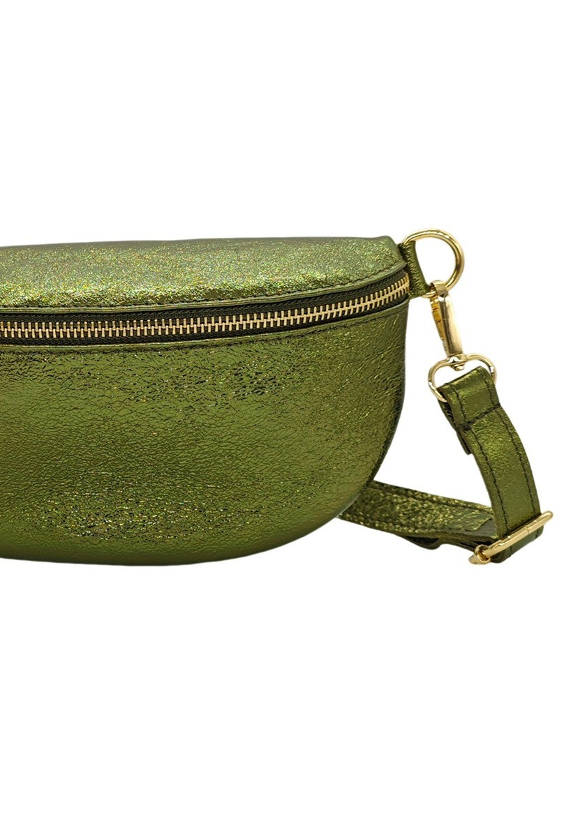Soleil Chic Sac Banane cuir Demi Lune Kaki Irise