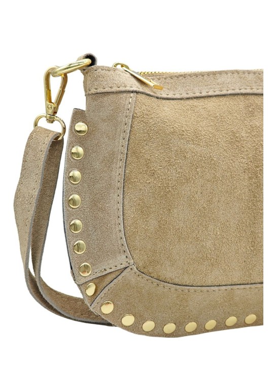 Soleil Chic Pochette Bandouliere Cloute Nubuck Beige