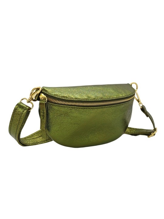 Soleil Chic Sac Banane cuir Demi Lune Kaki Irise