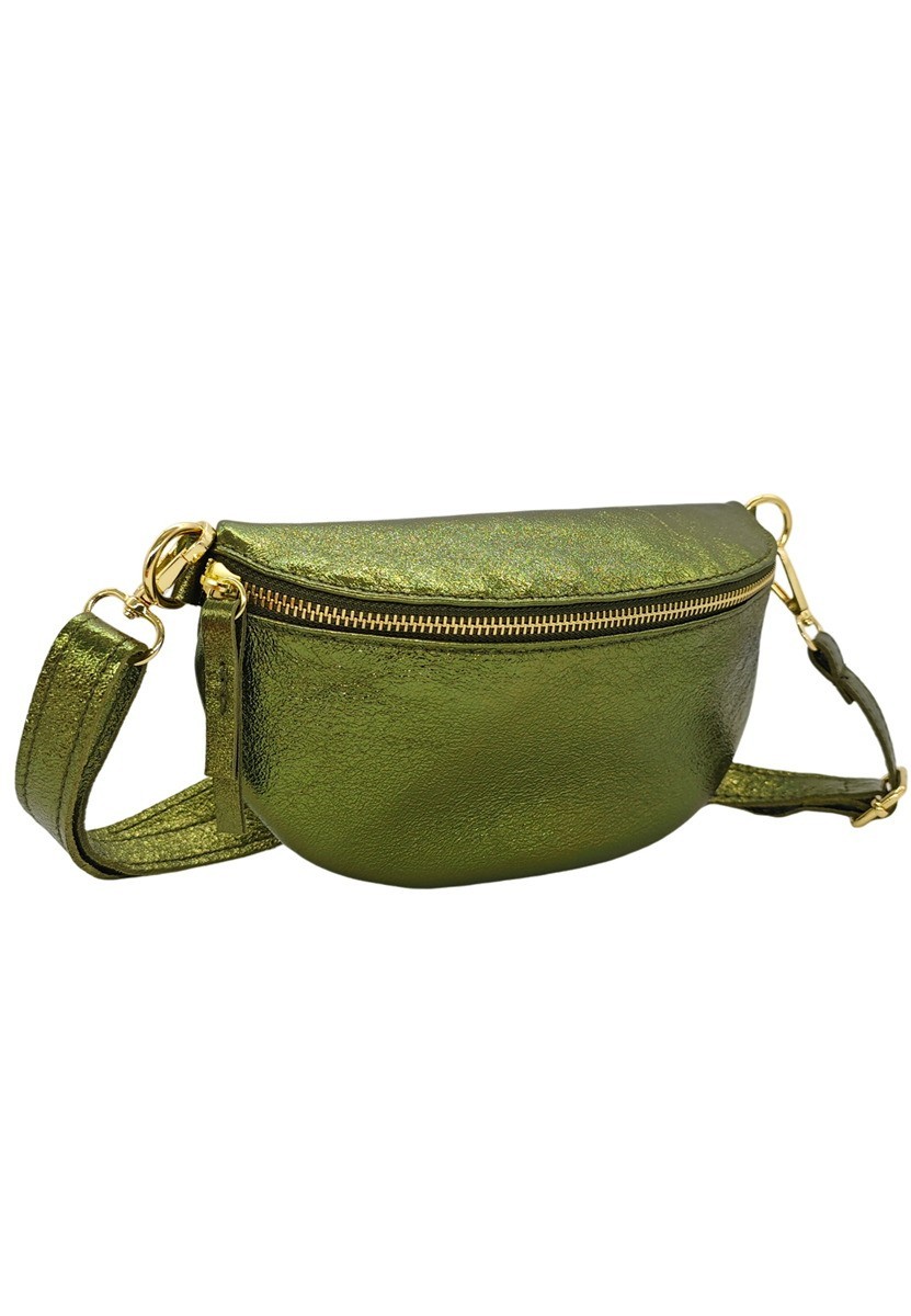 Soleil Chic Sac Banane cuir Demi Lune Kaki Irise