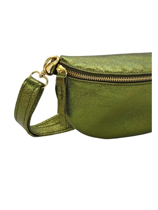 Soleil Chic Sac Banane cuir Demi Lune Kaki Irise