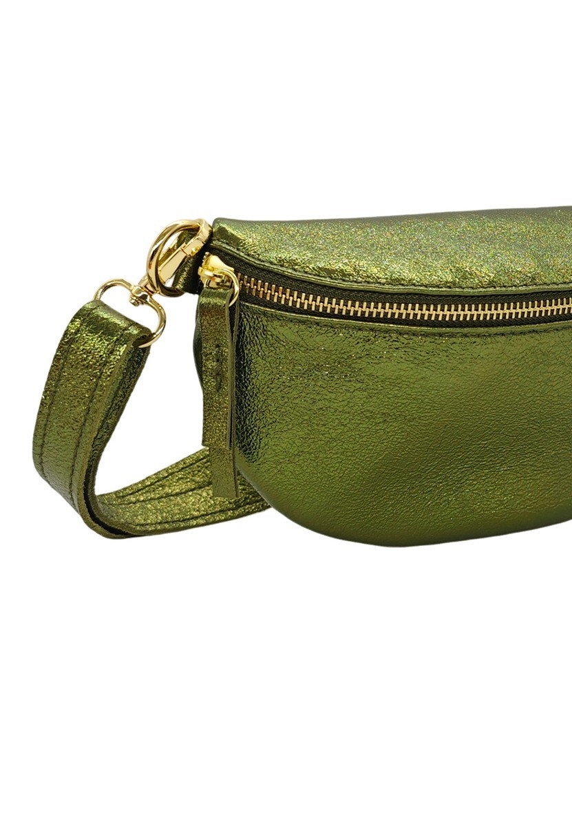 Soleil Chic Sac Banane cuir Demi Lune Kaki Irise