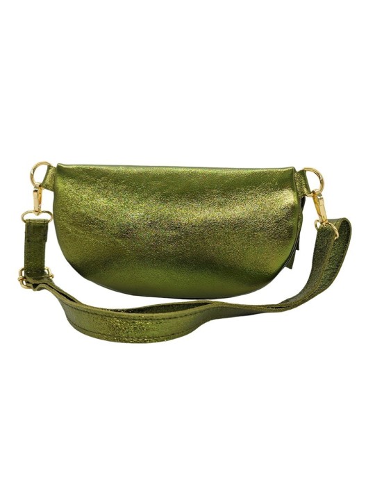 Soleil Chic Sac Banane cuir Demi Lune Kaki Irise
