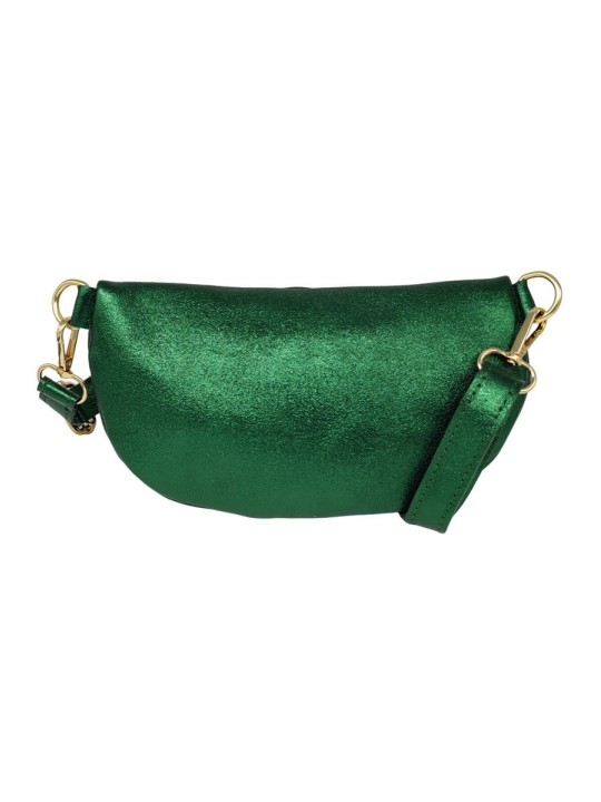 Soleil Chic Sac Banane cuir Demi Lune Vert Irise