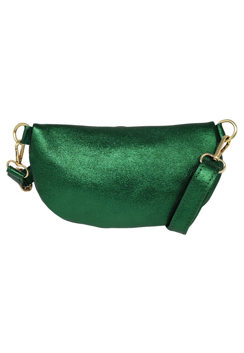 Soleil Chic Sac Banane cuir Demi Lune Vert Irise