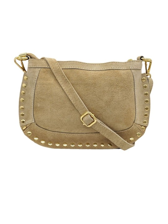 Soleil Chic Pochette Bandouliere Cloute Nubuck Beige