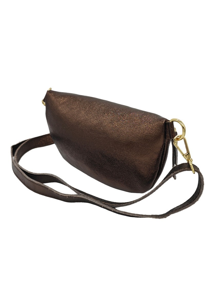 Soleil Chic Sac Banane cuir Demi Lune Marron Irise