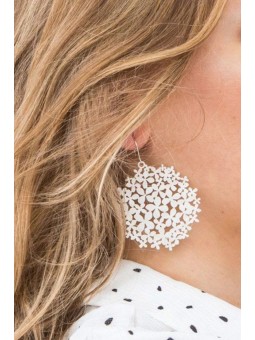 Ras - Boucles d'oreilles Hidrangea Argenté