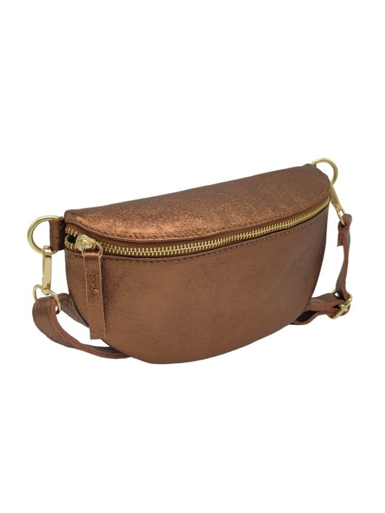 Soleil Chic Sac Banane cuir Demi Lune Camel Irise