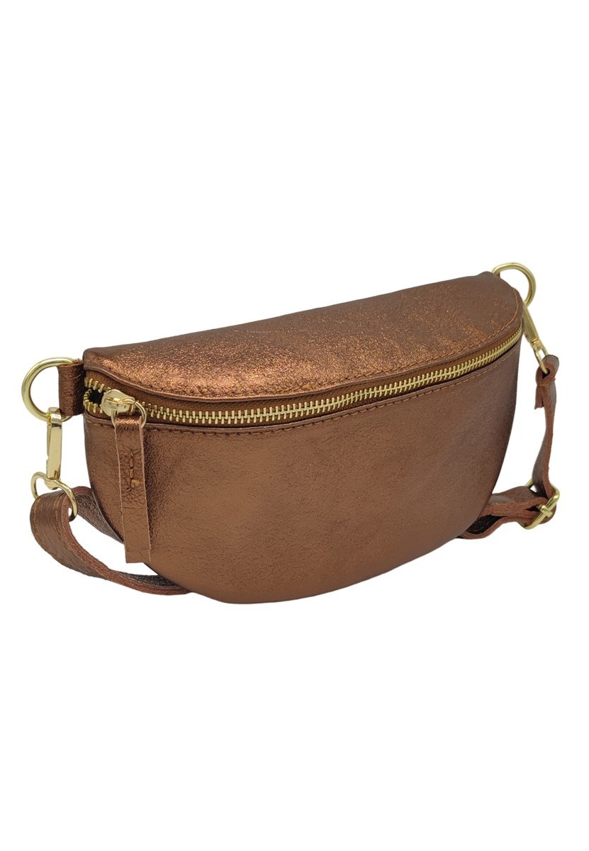 Soleil Chic Sac Banane cuir Demi Lune Camel Irise